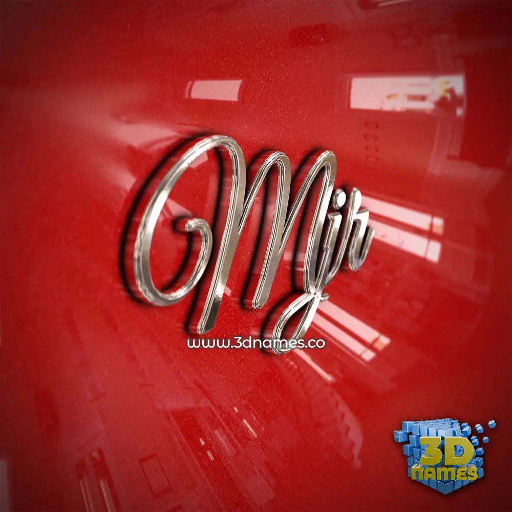 mjr in Car Paint style - 3D name wallpaper