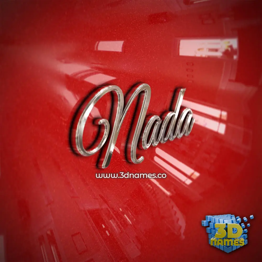 nada in Car Paint style - 3D name wallpaper