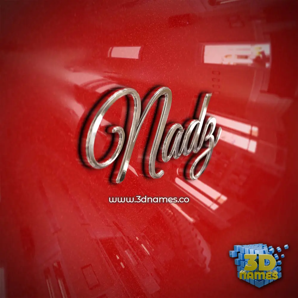 nadz in Car Paint style - 3D name wallpaper