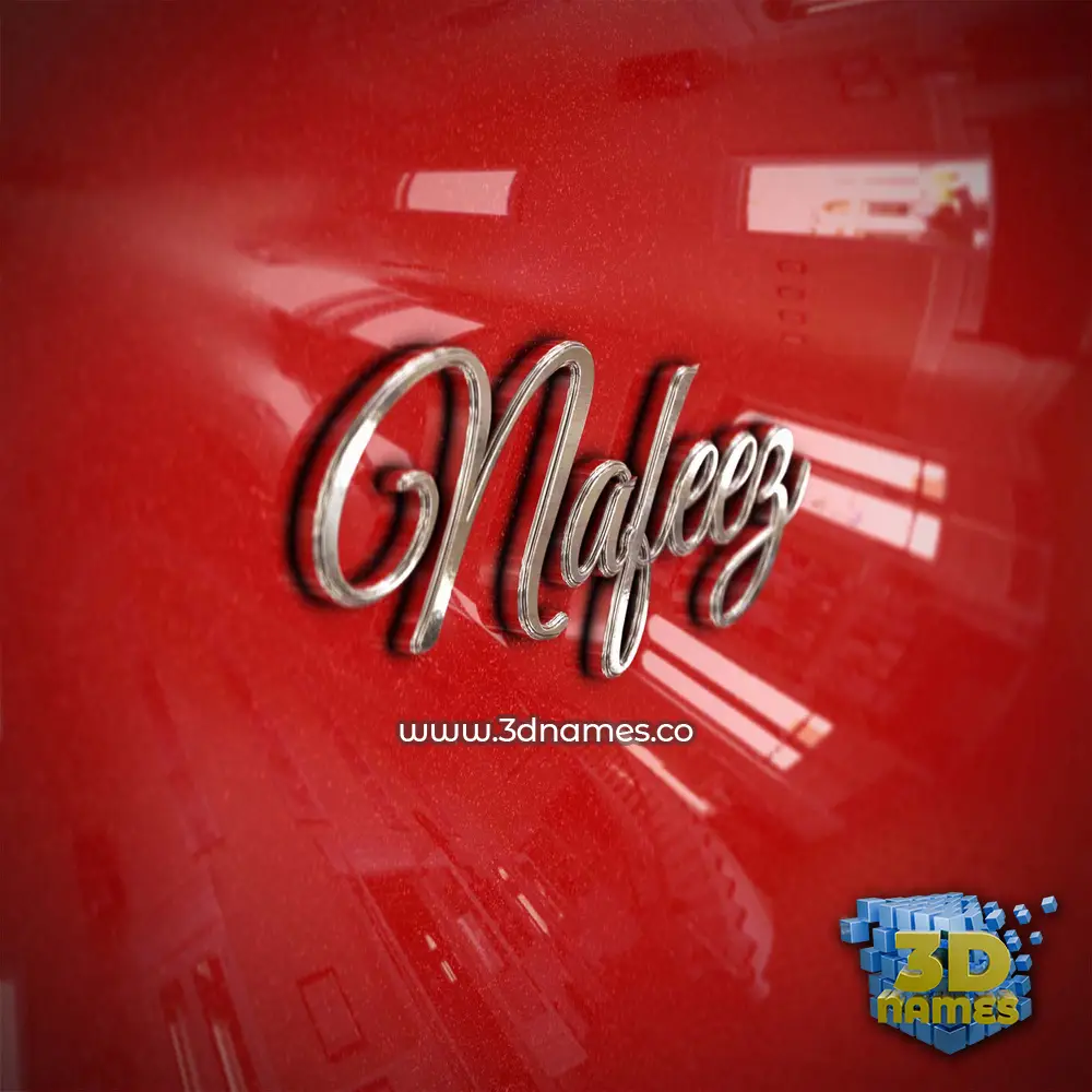 nafeez in Car Paint style - 3D name wallpaper