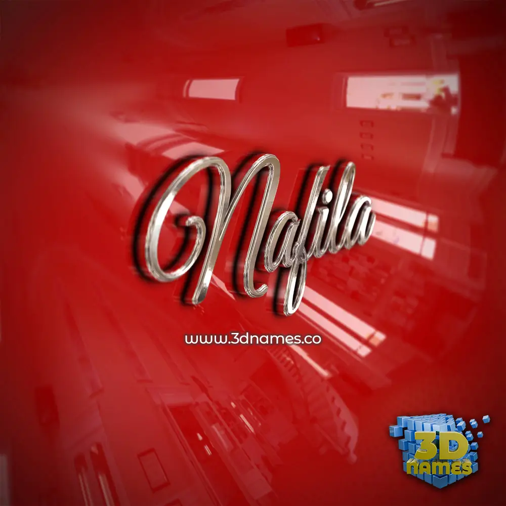 nafila in Car Paint style - 3D name wallpaper