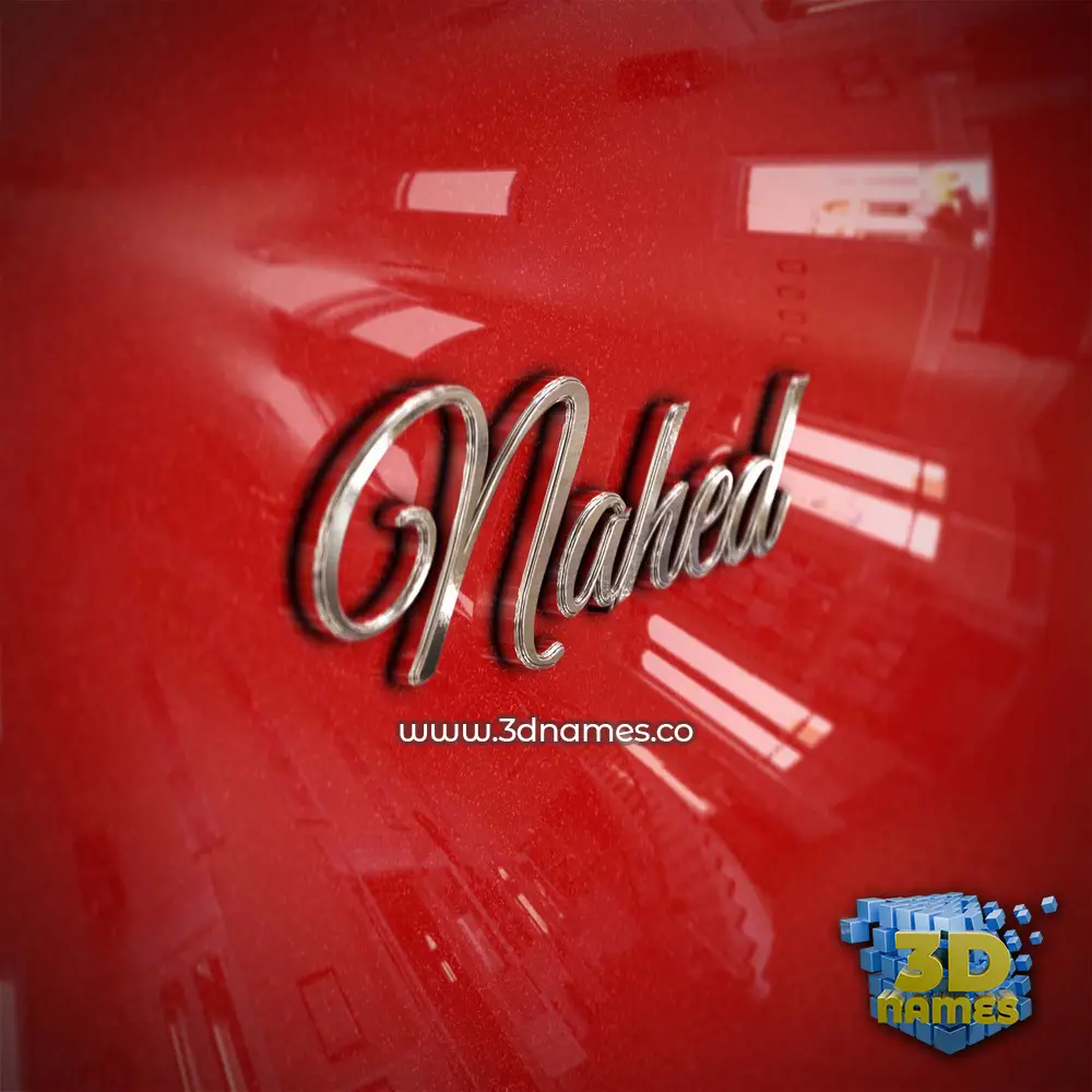 nahed in Car Paint style - 3D name wallpaper
