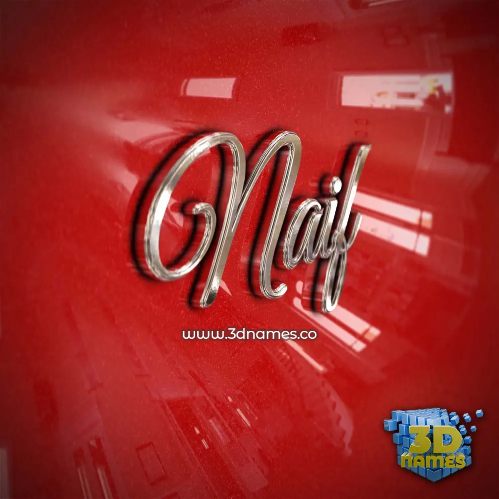 naif in Car Paint style - 3D name wallpaper