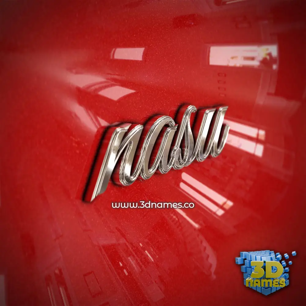 nasu in Car Paint style - 3D name wallpaper