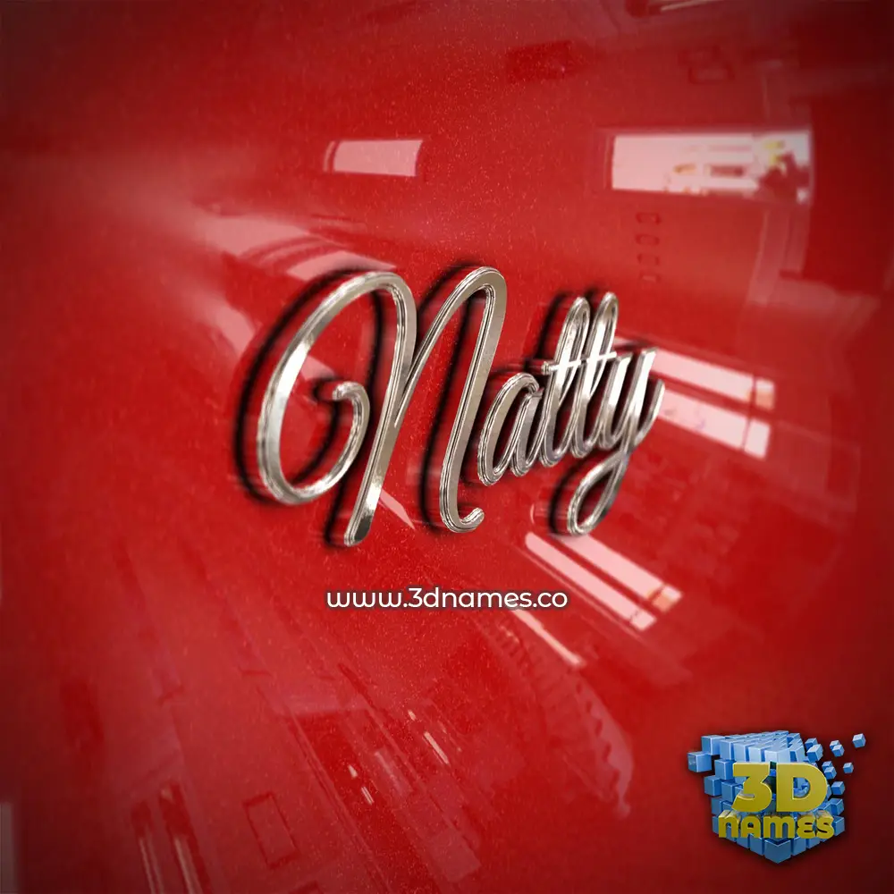natty in Car Paint style - 3D name wallpaper