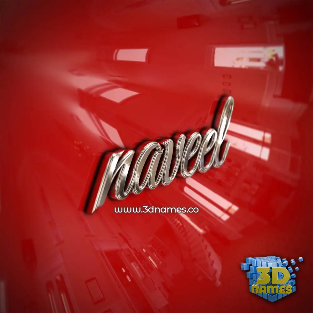 naveel in Car Paint style - 3D name wallpaper