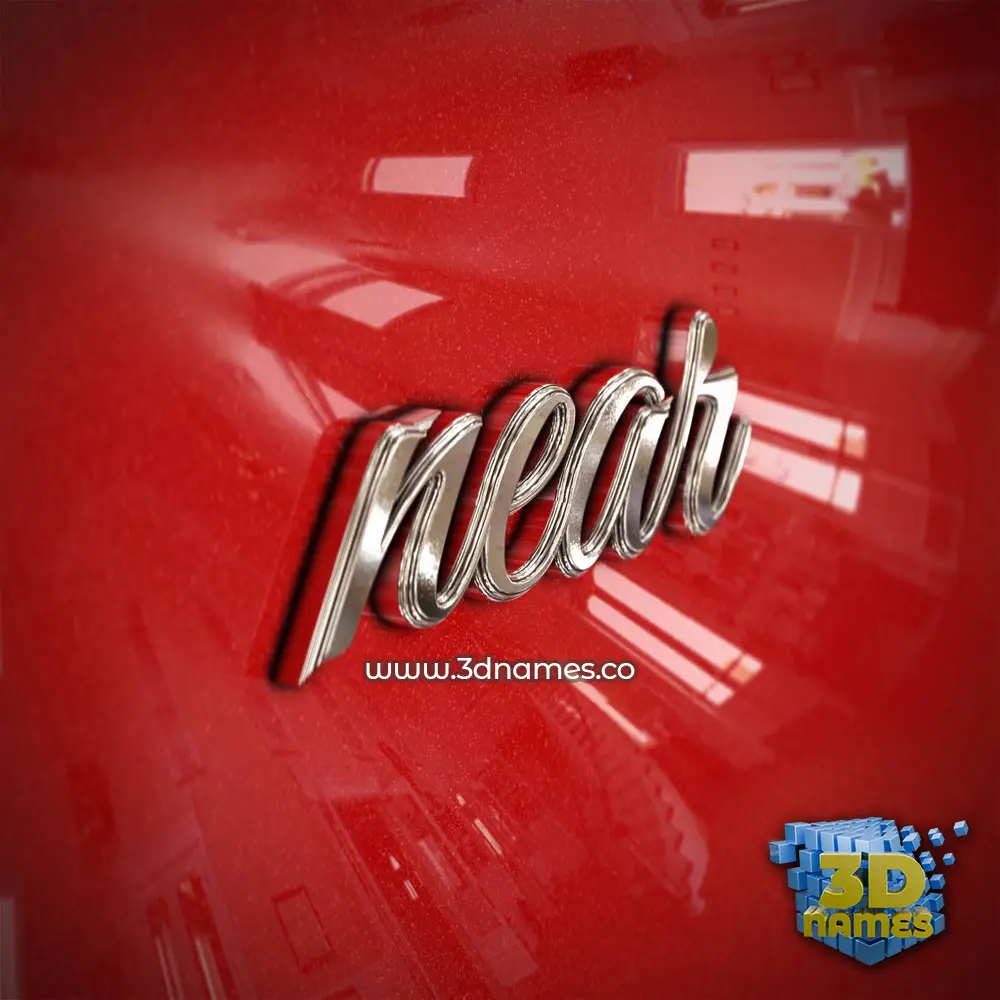 near in Car Paint style - 3D name wallpaper
