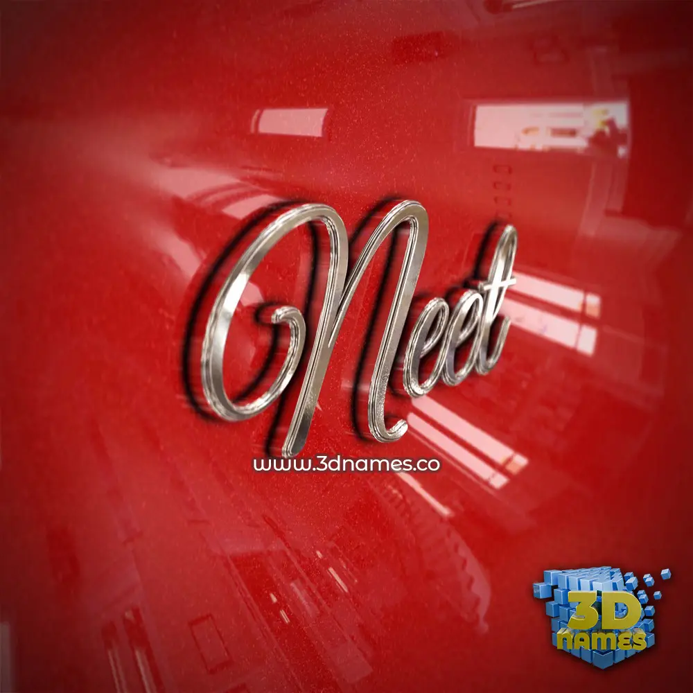 neet in Car Paint style - 3D name wallpaper