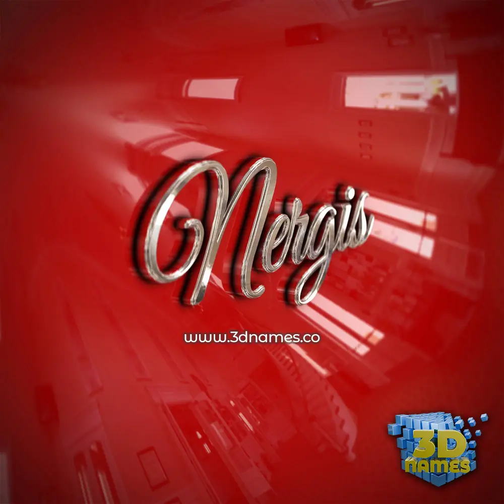 nergis in Car Paint style - 3D name wallpaper