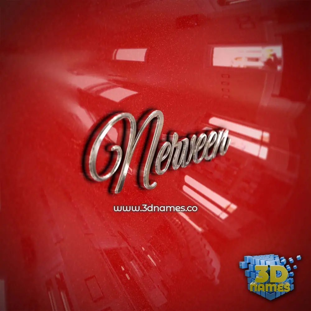 nerveen in Car Paint style - 3D name wallpaper