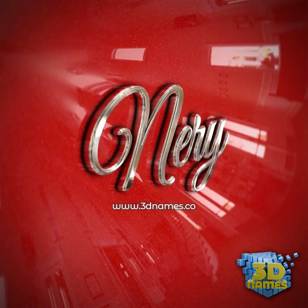 nery in Car Paint style - 3D name wallpaper