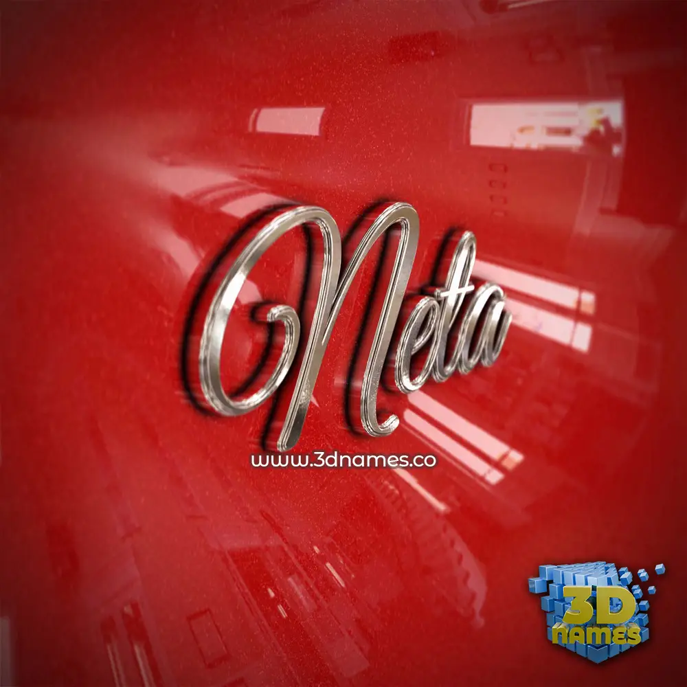 neta in Car Paint style - 3D name wallpaper