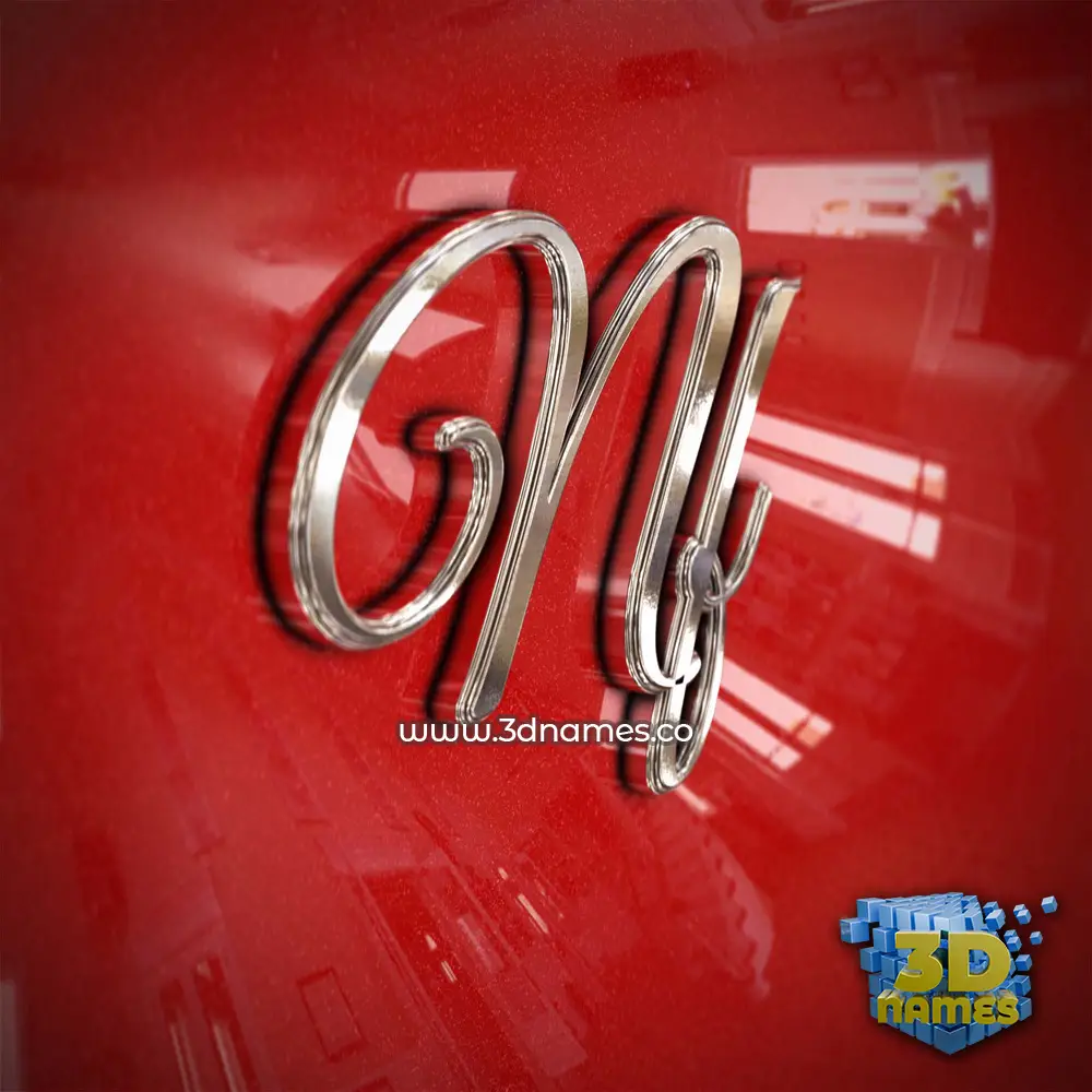 nf in Car Paint style - 3D name wallpaper