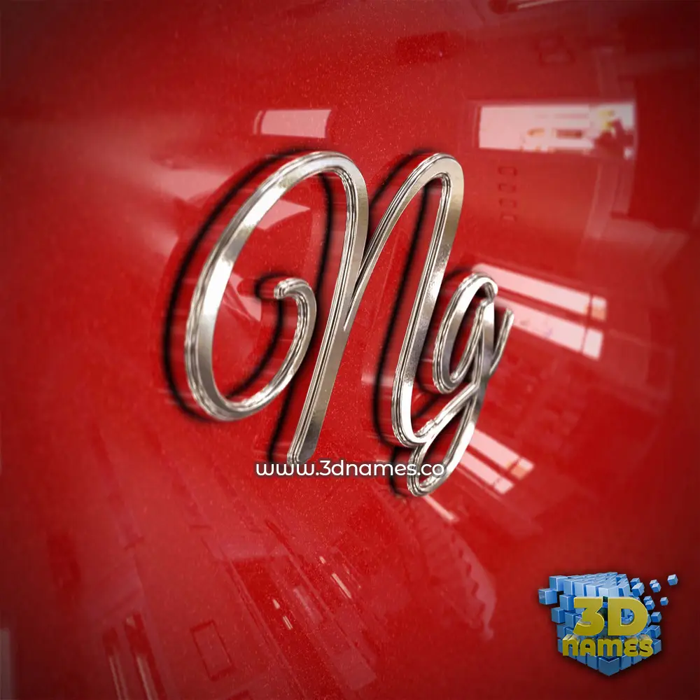 ng in Car Paint style - 3D name wallpaper