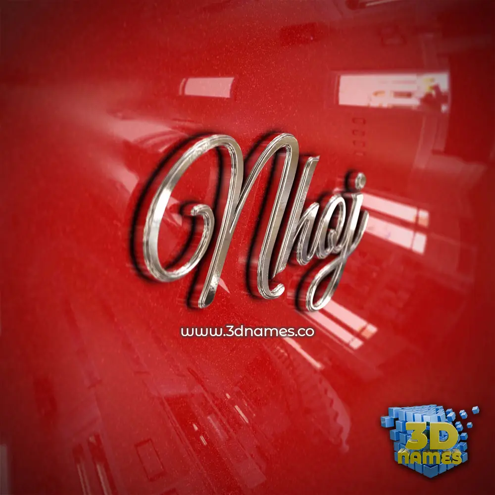 nhoj in Car Paint style - 3D name wallpaper