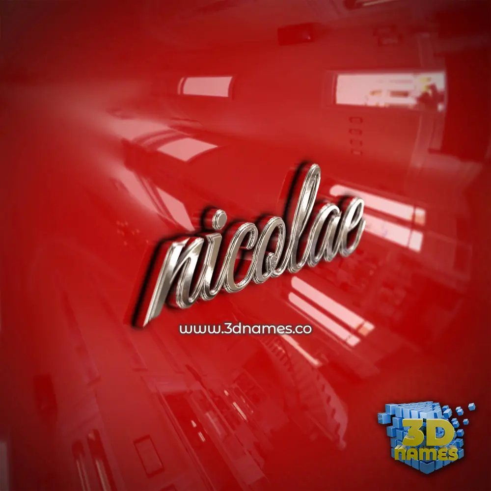 nicolae in Car Paint style - 3D name wallpaper