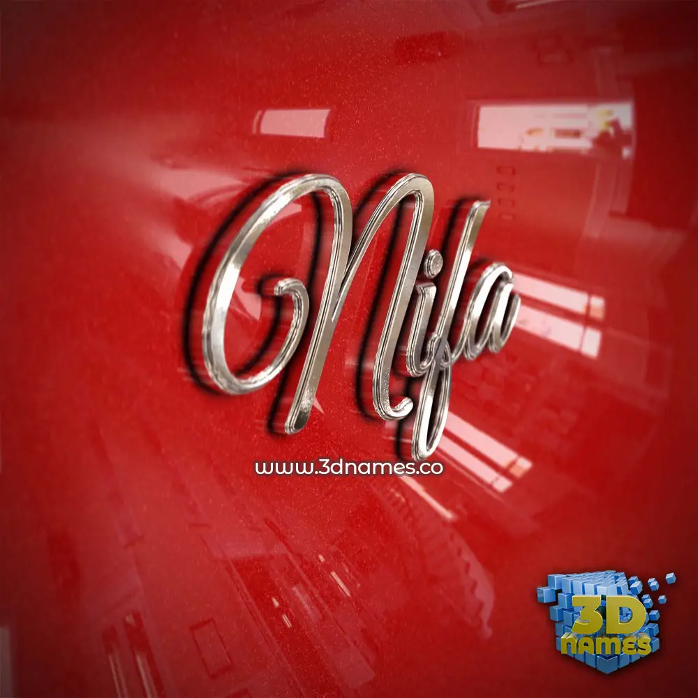 nifa in Car Paint style - 3D name wallpaper