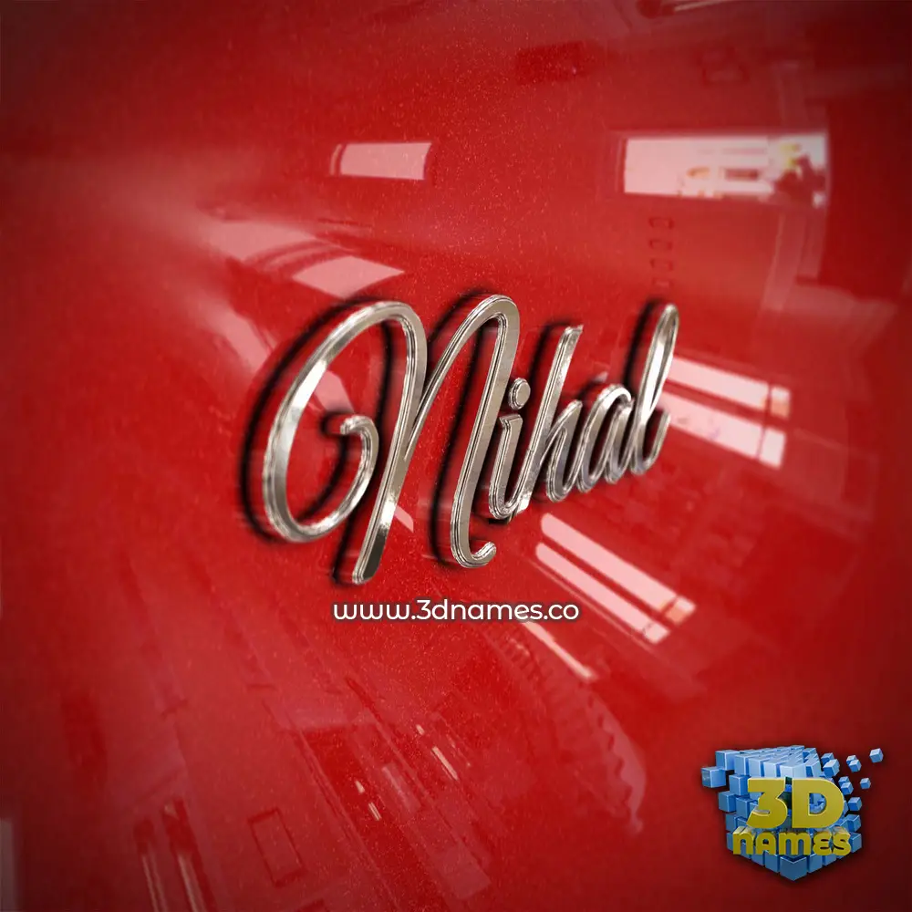 nihal in Car Paint style - 3D name wallpaper