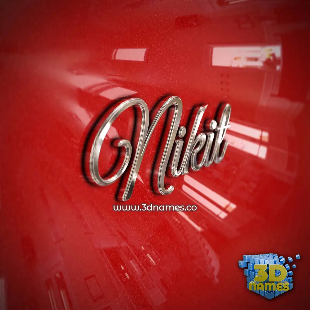 nikit in Car Paint style - 3D name wallpaper