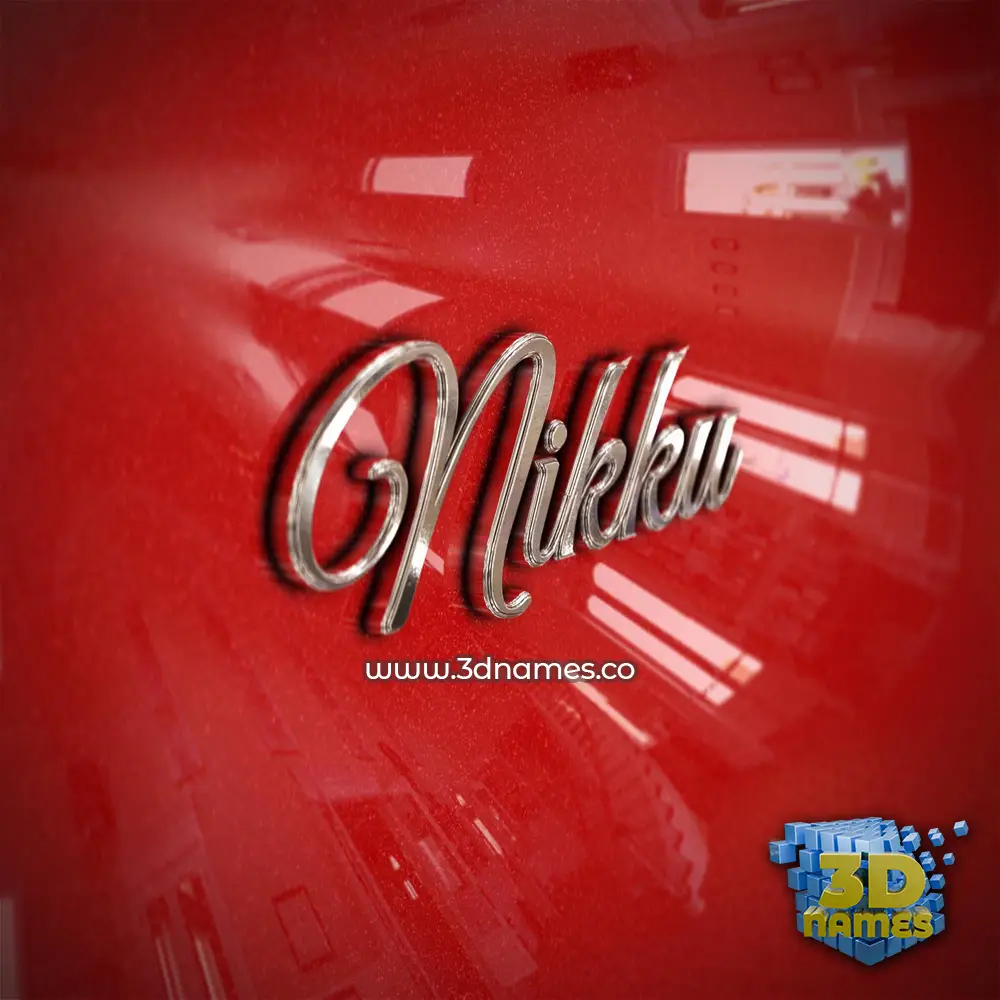 nikku in Car Paint style - 3D name wallpaper