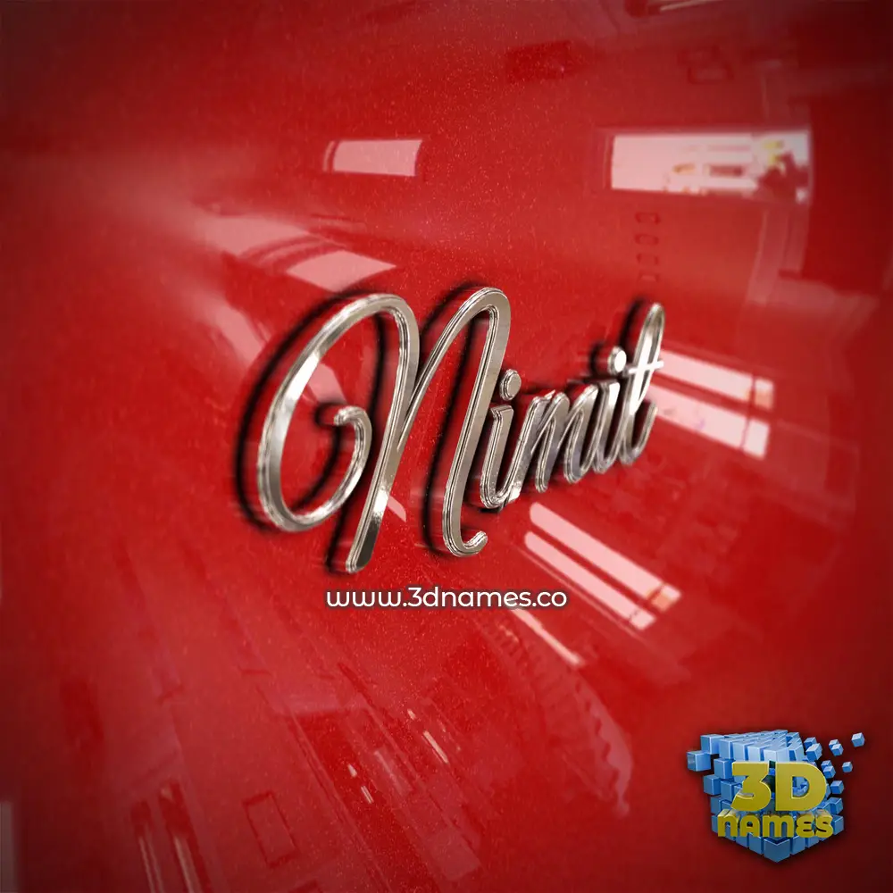 nimit in Car Paint style - 3D name wallpaper