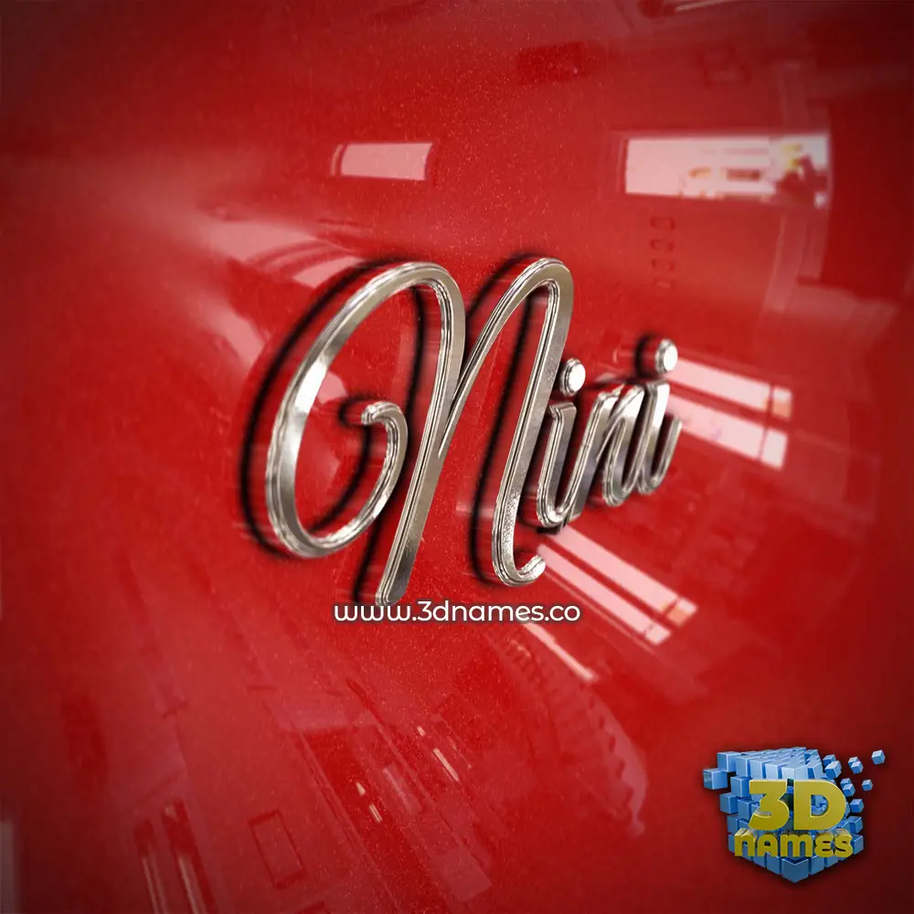 nini in Car Paint style - 3D name wallpaper