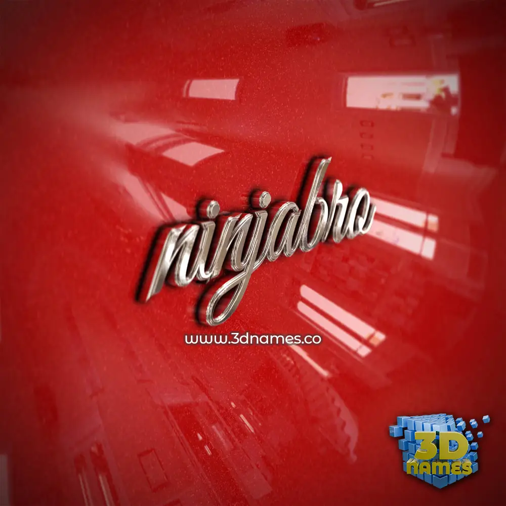 ninjabro in Car Paint style - 3D name wallpaper