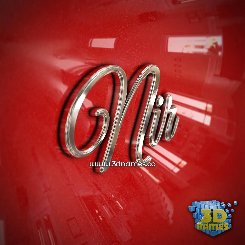 nir in Car Paint style - 3D name wallpaper