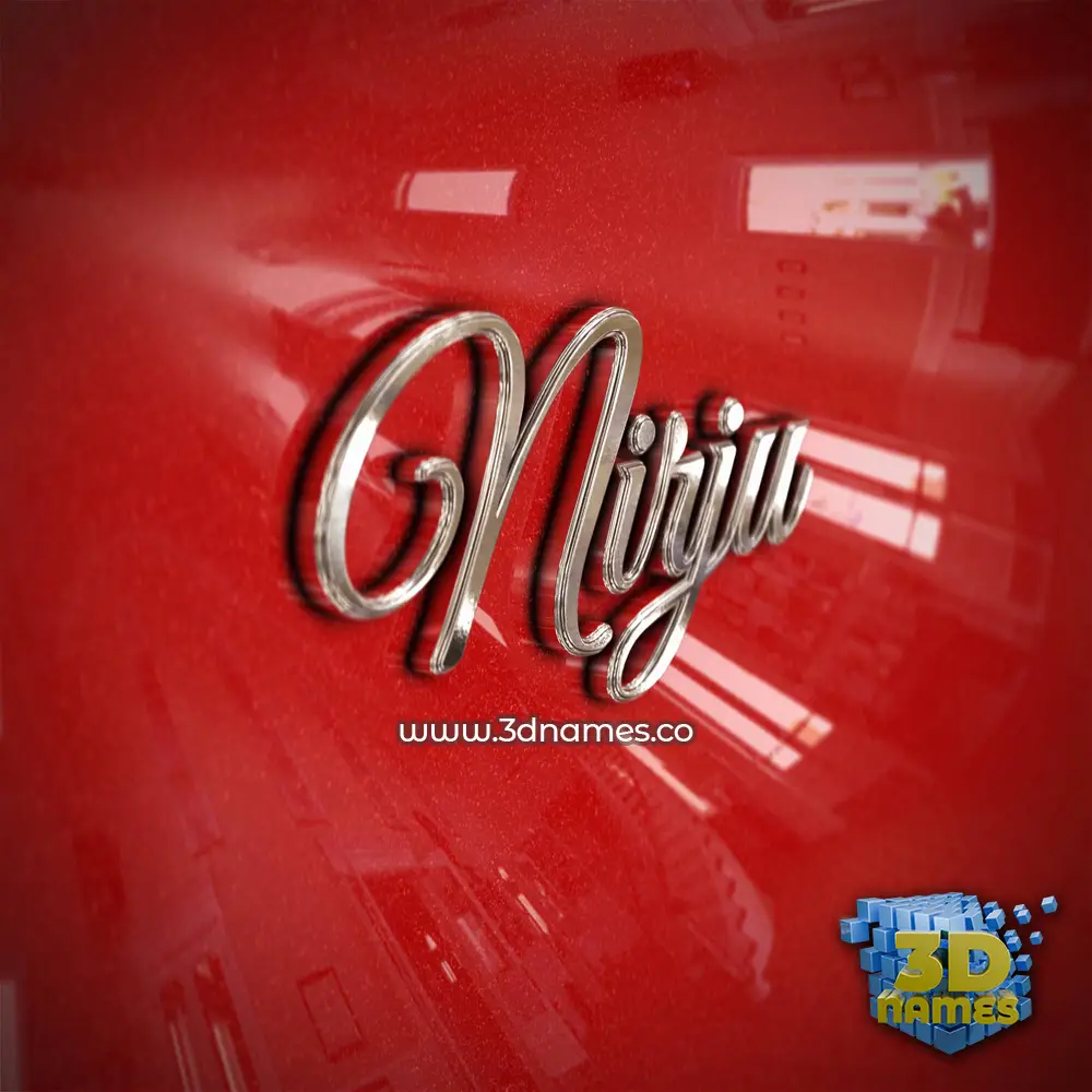 nirju in Car Paint style - 3D name wallpaper