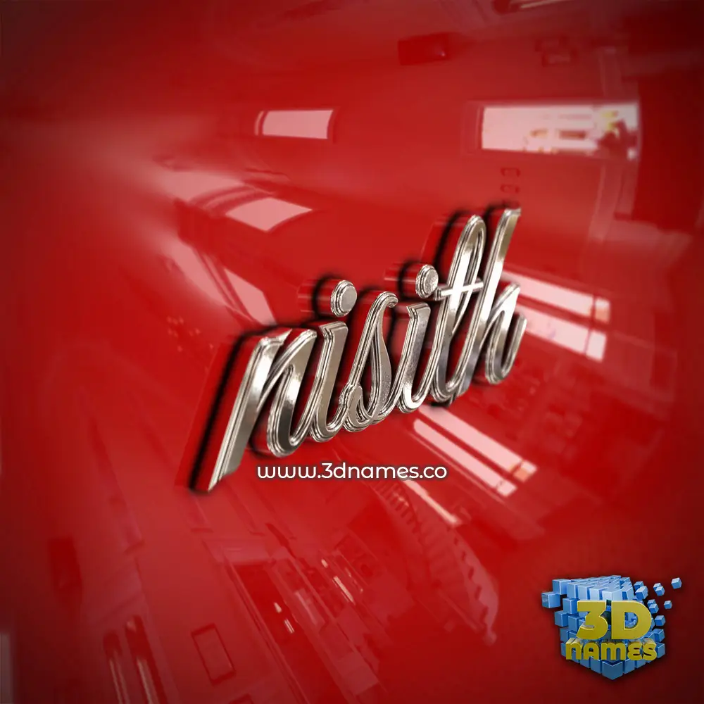 nisith in Car Paint style - 3D name wallpaper