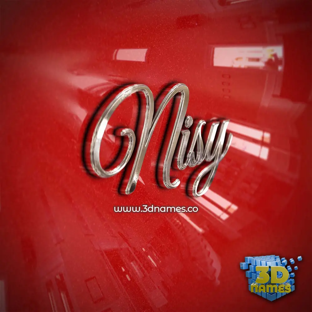 nisy in Car Paint style - 3D name wallpaper