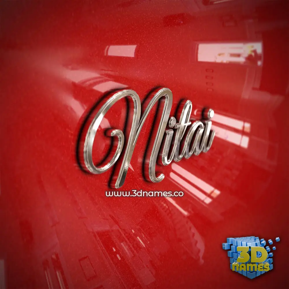 nitai in Car Paint style - 3D name wallpaper
