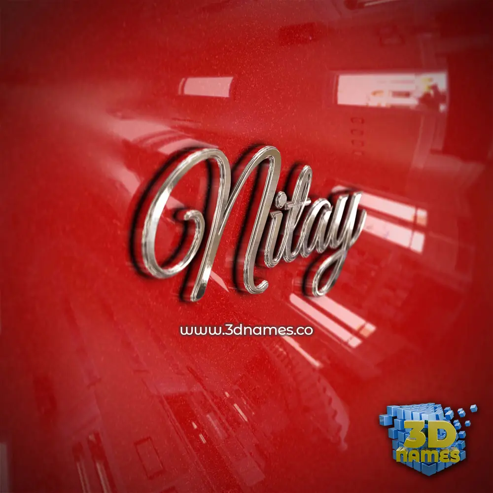 nitay in Car Paint style - 3D name wallpaper