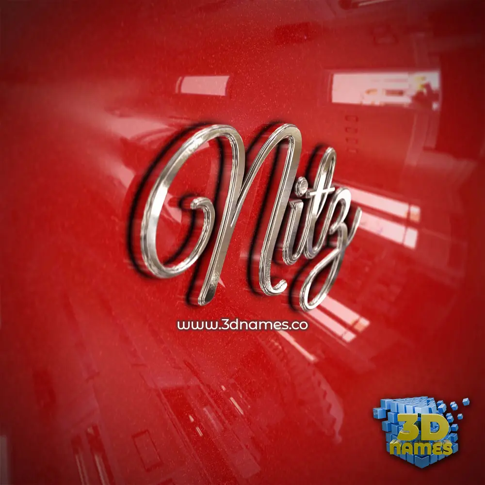 nitz in Car Paint style - 3D name wallpaper