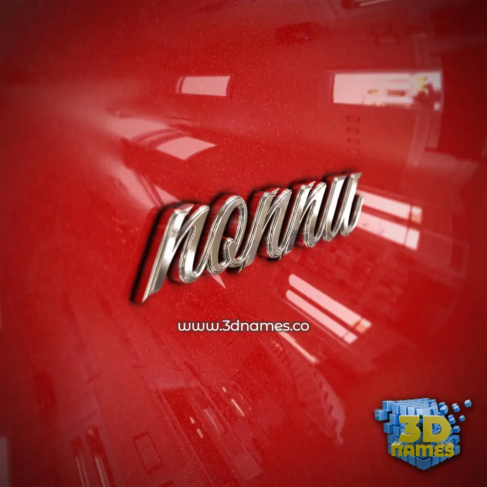 nonnu in Car Paint style - 3D name wallpaper