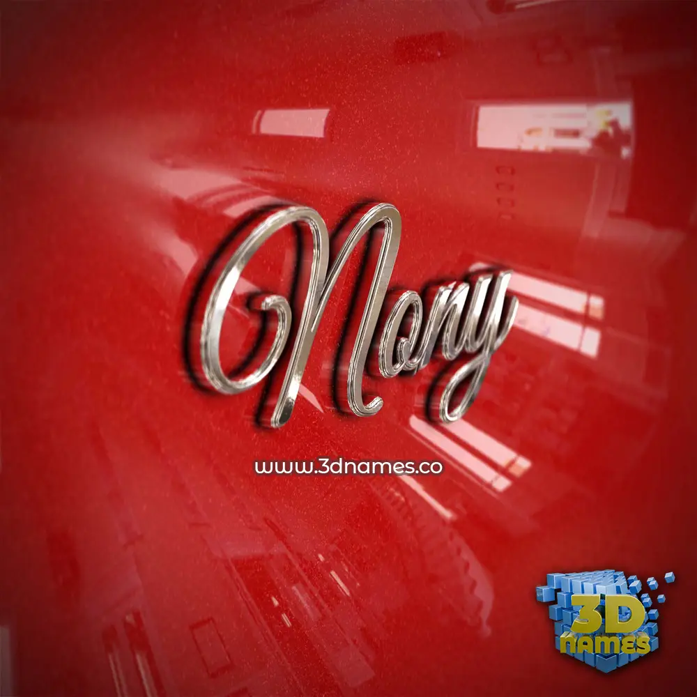 nony in Car Paint style - 3D name wallpaper