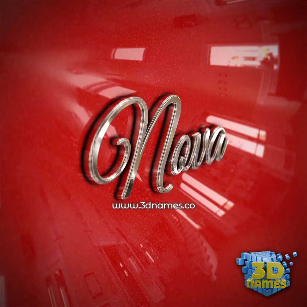 nova in Car Paint style - 3D name wallpaper