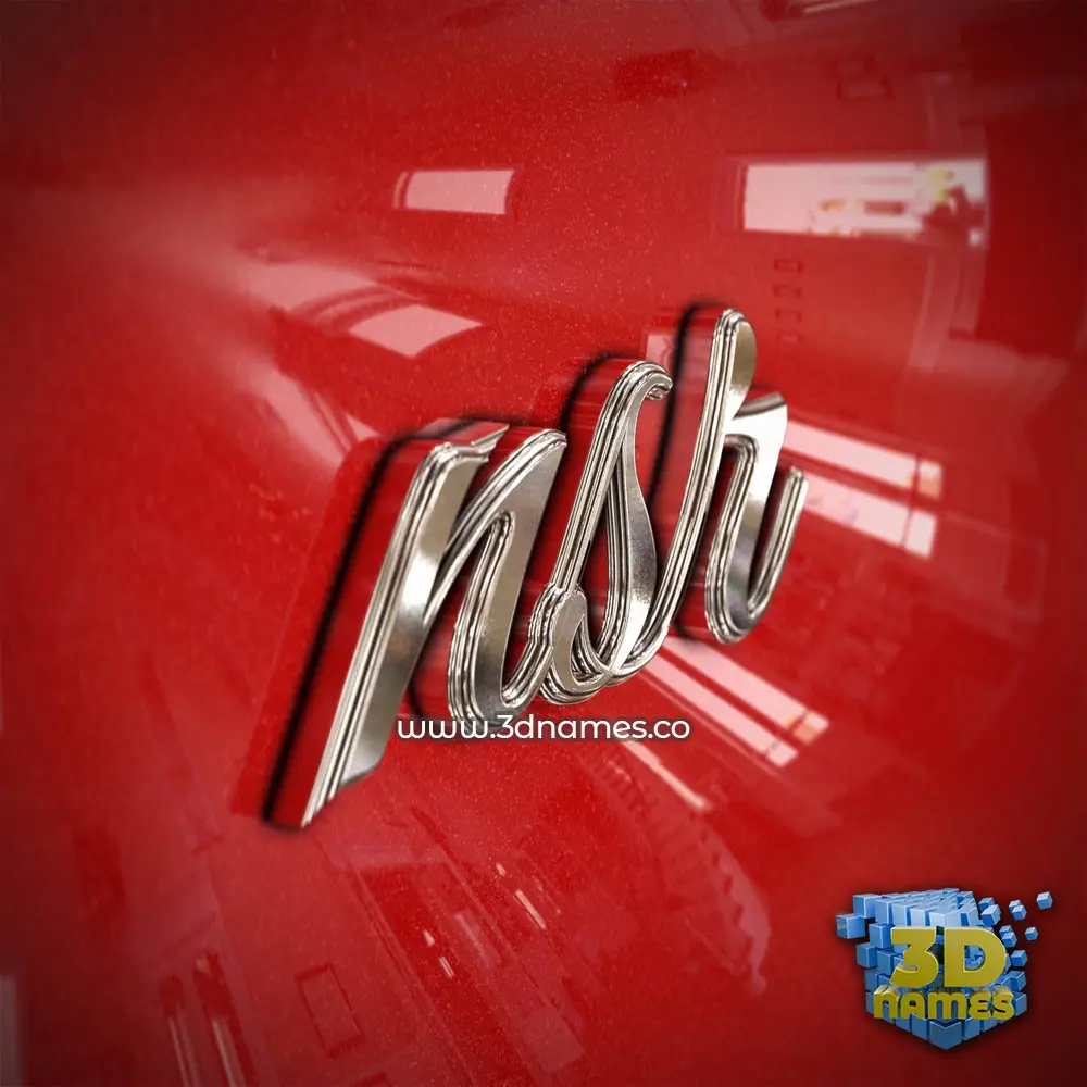 nsr in Car Paint style - 3D name wallpaper