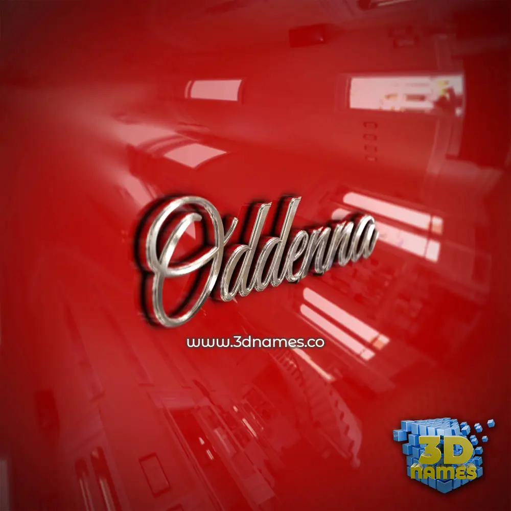oddenna in Car Paint style - 3D name wallpaper