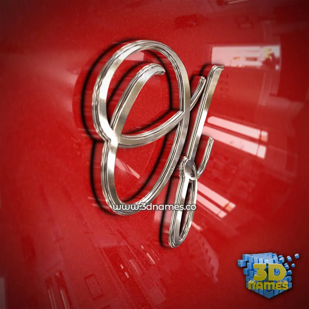 of in Car Paint style - 3D name wallpaper