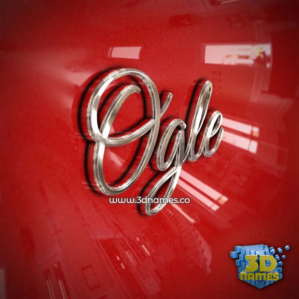 ogle in Car Paint style - 3D name wallpaper