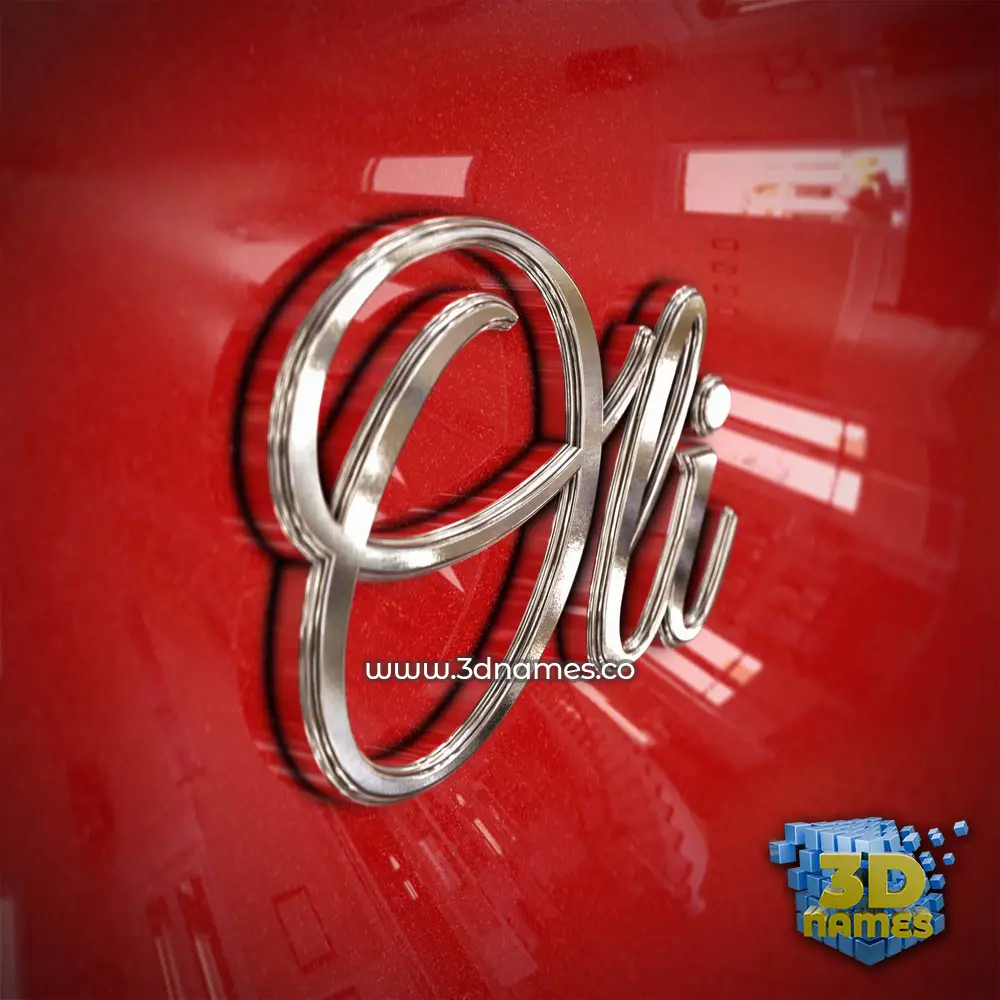 oli in Car Paint style - 3D name wallpaper