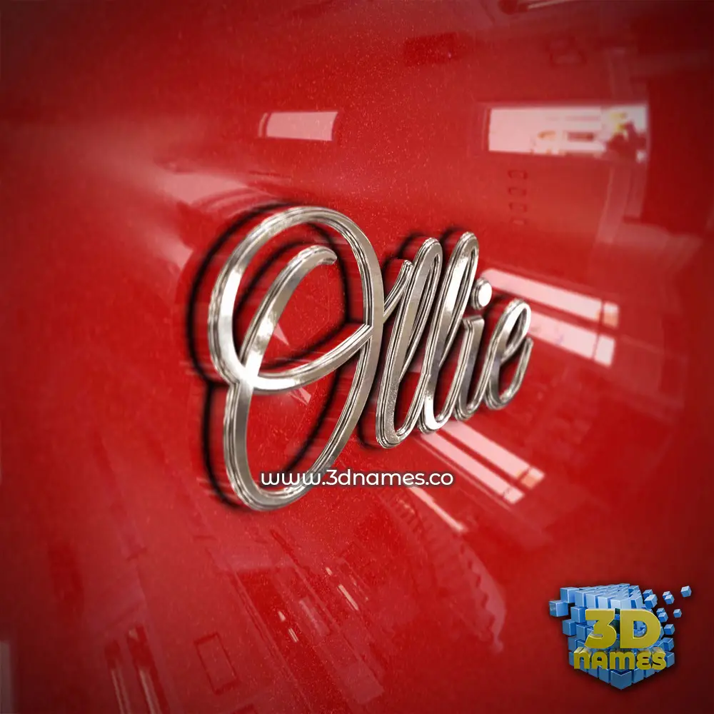 ollie in Car Paint style - 3D name wallpaper