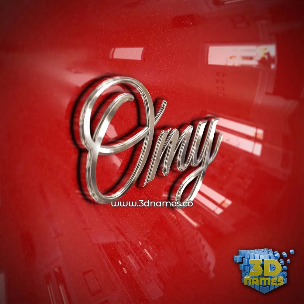 omy in Car Paint style - 3D name wallpaper