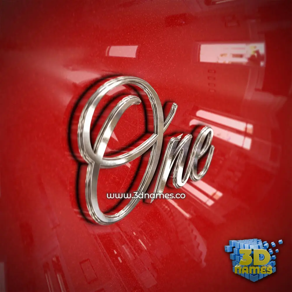 one in Car Paint style - 3D name wallpaper
