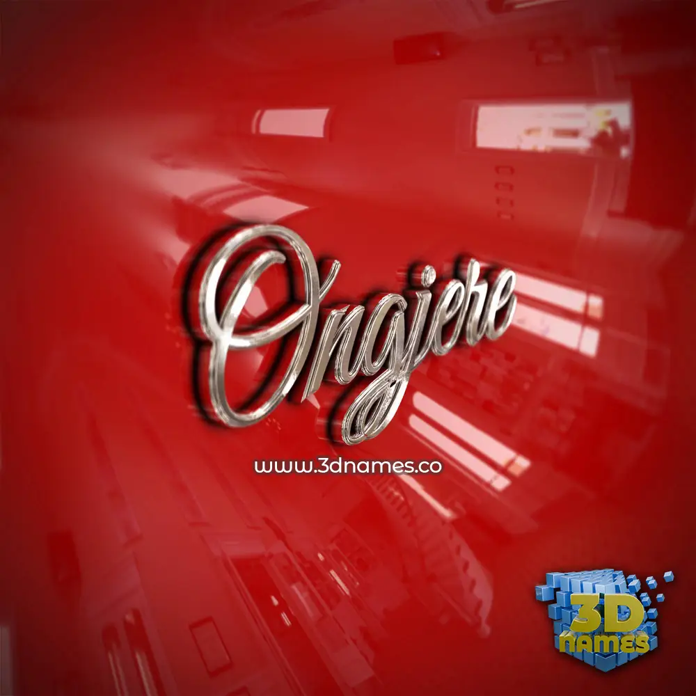 ongjere in Car Paint style - 3D name wallpaper