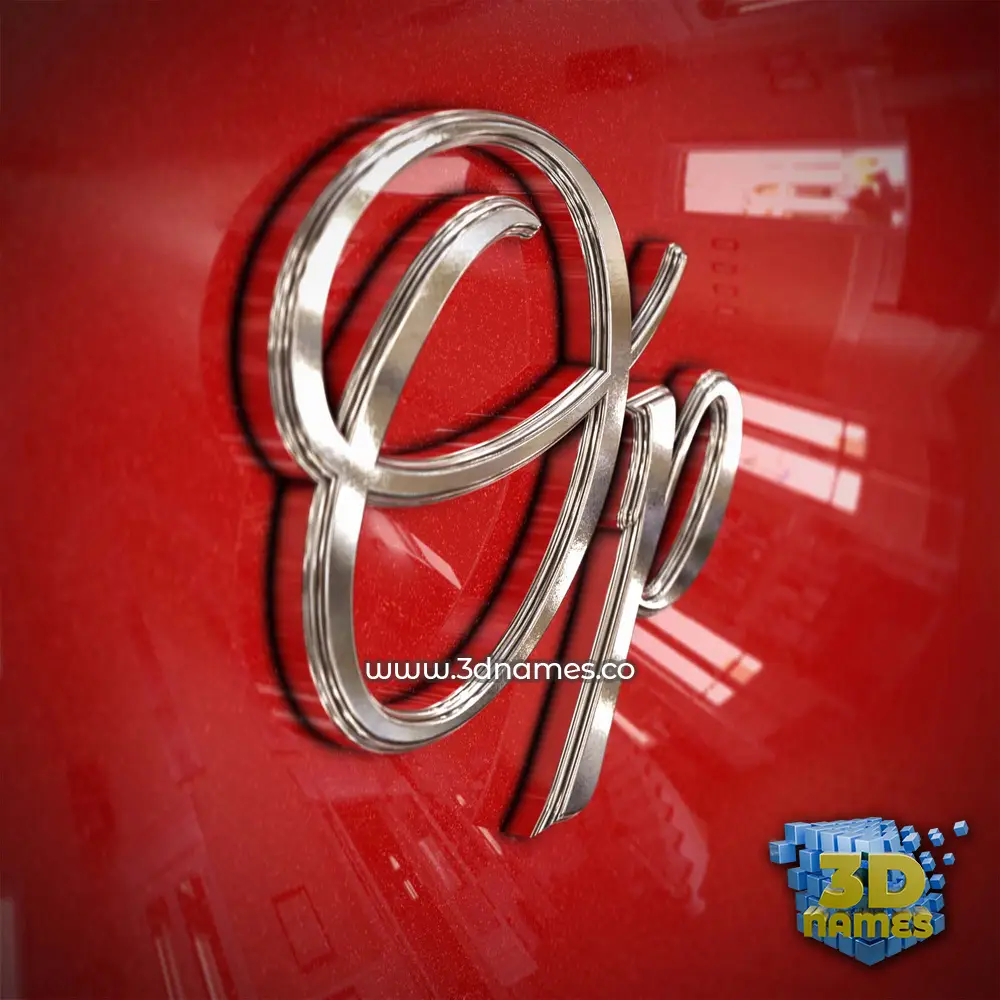 op in Car Paint style - 3D name wallpaper