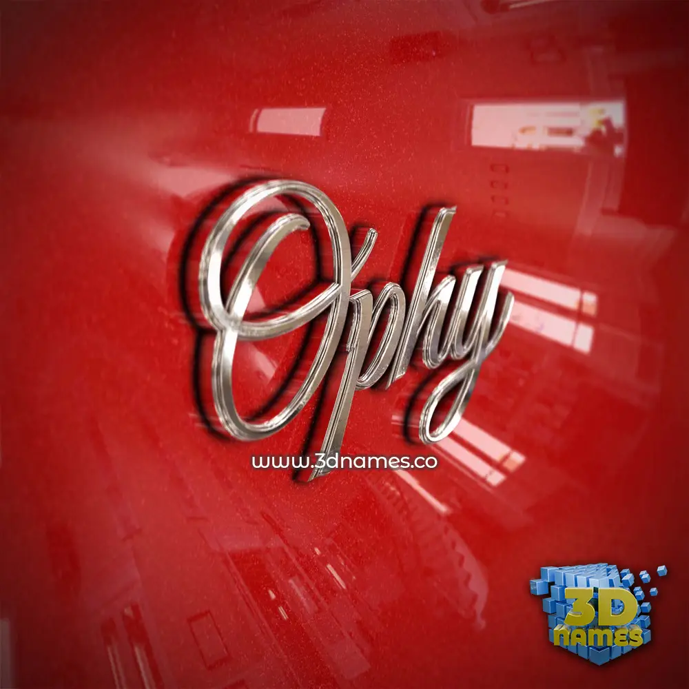 ophy in Car Paint style - 3D name wallpaper
