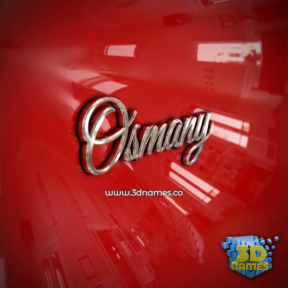 osmany in Car Paint style - 3D name wallpaper