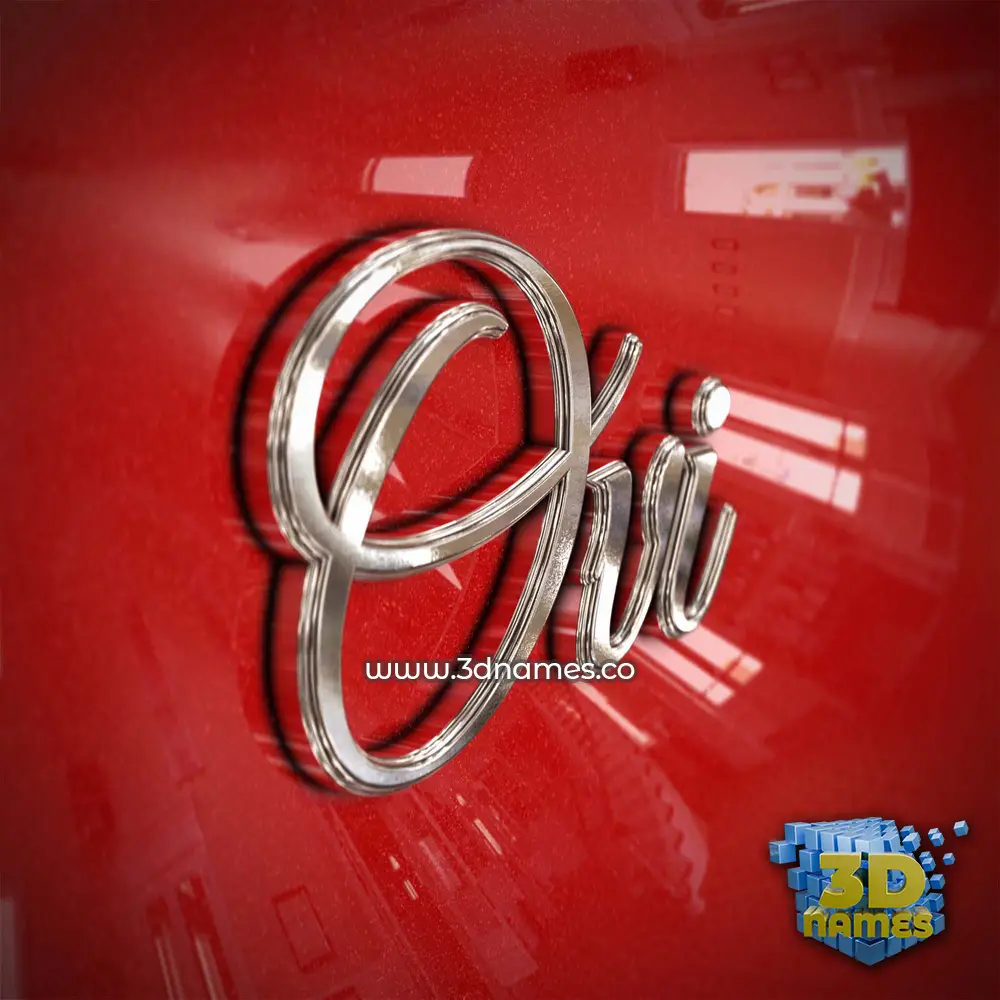 ovi in Car Paint style - 3D name wallpaper